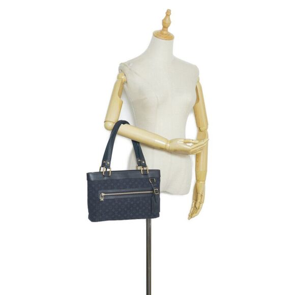 Louis Vuitton Monogram Mini Lucile PM Tote Navy Canvas Leather - Picture 7 of 7